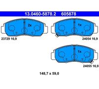 ATE 13.0460-5878.2 Kit pastiglie freno, Freno a disco per HONDA