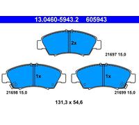 ATE 13.0460-5943.2 Kit pastiglie freno, Freno a disco per HONDA