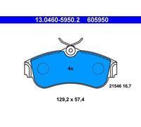 ATE 13.0460-5950.2 Kit pastiglie freno, Freno a disco per NISSAN