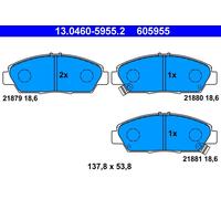 ATE 13.0460-5955.2 Kit pastiglie freno, Freno a disco per HONDA,ROVER