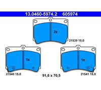 ATE 13.0460-5974.2 Kit pastiglie freno, Freno a disco per MAZDA