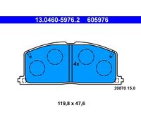 ATE 13.0460-5976.2 Kit pastiglie freno, Freno a disco per TOYOTA