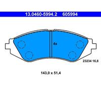 ATE 13.0460-5994.2 Kit pastiglie freno, Freno a disco per CHEVROLET,DAEWOO,SUZUK