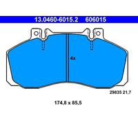 Set di pastiglie freno ATE 13.0460-6015.2, anteriore, posteriore