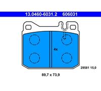 ATE 13.0460-6031.2 Kit pastiglie freno, Freno a disco per MERCEDES-BENZ