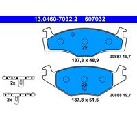 Set di pastiglie freno ATE 13.0460-7032.2, anteriore