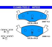 ATE 13.0460-7033.2 Kit pastiglie freno, Freno a disco per SEAT,VW