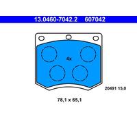 ATE 13.0460-7042.2 Kit pastiglie freno, Freno a disco per FORD,HYUNDAI