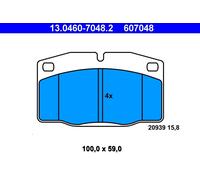 Set di pastiglie freno ATE 13.0460-7048.2, anteriore