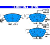 ATE 13.0460-7112.2 Kit pastiglie freno, Freno a disco per ALFA ROMEO