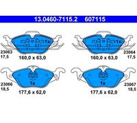 Set di pastiglie freno ATE 13.0460-7115.2, fronte