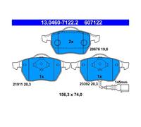 ATE 13.0460-7122.2 Pastiglie Freno Anteriore per Audi Seat Leon Skoda VW