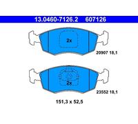 ATE 13.0460-7126.2 Kit pastiglie freno, Freno a disco per FIAT