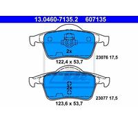 Set di pastiglie freno ATE 13.0460-7135.2, indietro