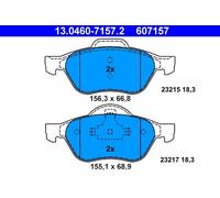 ATE 13.0460-7157.2 Kit pastiglie freno, Freno a disco per RENAULT
