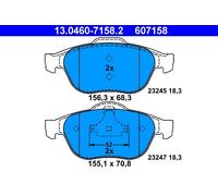 Set di pastiglie freno ATE 13.0460-7158.2, anteriore