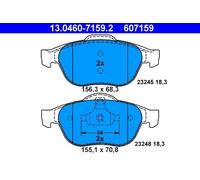 ATE 13.0460-7159.2 Kit pastiglie freno, Freno a disco per RENAULT