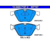 ATE 13.0460-7167.2 Kit pastiglie freno, Freno a disco per BMW