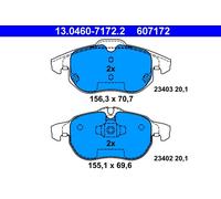 ATE 13.0460-7172.2 Kit pastiglie freno, Freno a disco per CHEVROLET,FIAT,OPEL,SA