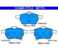 ATE 13.0460-7173.2 Kit pastiglie freno, Freno a disco per OPEL,SAAB,VAUXHALL