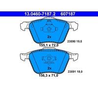 ATE 13.0460-7187.2 Kit pastiglie freno a disco VOLVO