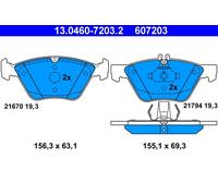 ATE 13.0460-7203.2 Pastiglie Freno Anteriore per Mercedes-Benz W211