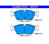 ATE 13.0460-7215.2 Kit pastiglie freno, Freno a disco per BMW