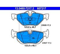 ATE 13.0460-7217.2 - Kit pastiglie freno asse posteriore 607217
