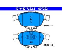 ATE 13.0460-7222.2 Kit pastiglie freno, Freno a disco per RENAULT