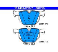 Kit Pastiglie Freno Freno A Disco Ate 13.0460-7225.2 per Bmw Assale Posteriore