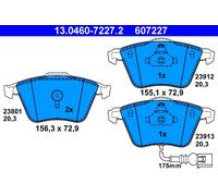 ATE 13.0460-7227.2 Kit pastiglie freno, Freno a disco per AUDI,SEAT,VW