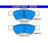 ATE 13.0460-7234.2 Kit pastiglie freno, Freno a disco per FORD,MAZDA