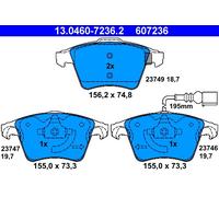 ATE 13.0460-7236.2 Kit pastiglie freno, Freno a disco per VW