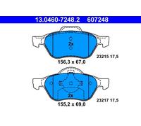 ATE 13.0460-7248.2 Kit pastiglie freno, Freno a disco per RENAULT