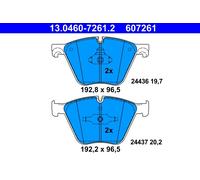 ATE 13.0460-7261.2 Kit pastiglie freno, Freno a disco per BMW