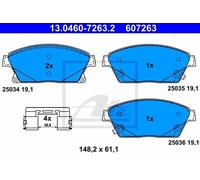 ATE 13.0460-7263.2 - Kit pastiglie freno asse anteriore 607263