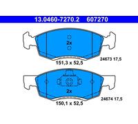 ATE 13.0460-7270.2 Kit pastiglie freno, Freno a disco per DACIA,RENAULT