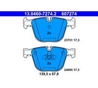 ATE 13.0460-7274.2 Kit pastiglie freno, Freno a disco per BMW