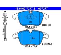 ATE 13.0460-7277.2 Kit pastiglie freno, Freno a disco per PEUGEOT