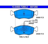 ATE 13.0460-7288.2 - Kit pastiglie freno asse anteriore 607288