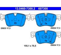 ATE 13.0460-7300.2 Kit pastiglie freno, Freno a disco per CITROËN,PEUGEOT