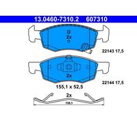 Set di pastiglie freno ATE 13.0460-7310.2, anteriore