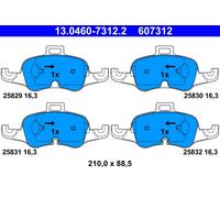 ATE 13.0460-7312.2 Kit pastiglie freno a disco AUDI