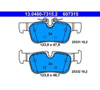 Set di pastiglie freno, freno a disco ATE 13.0460-7315.2