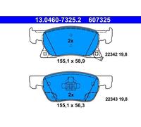 Set di pastiglie freno ATE 13.0460-7325.2, anteriore