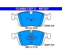 ATE 13.0460-7327.2 Kit pastiglie freno, Freno a disco per VOLVO