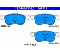 Set di pastiglie freno, freno a disco ATE 13.0460-7331.2