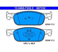 ATE 13.0460-7332.2 Kit pastiglie freno, Freno a disco per DACIA,RENAULT