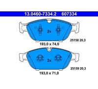 Set di pastiglie freno ATE 13.0460-7334.2, anteriore
