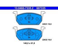KIT PASTIGLIE FRENO ANT ATE VW T-CROSS 1.5 TSI 110KW 20> 13046073352